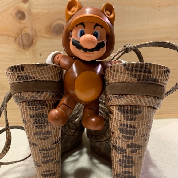 BCBG MAXAZRIA Leather Laurol Snakeskin Wedges - Picture 3 of 11